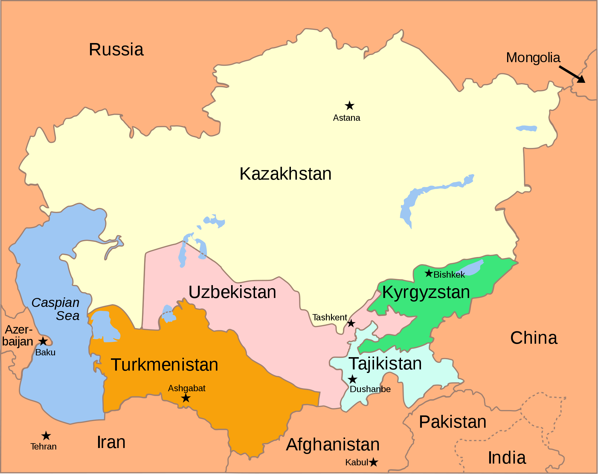 2000px Central Asia   political map 2008.svg